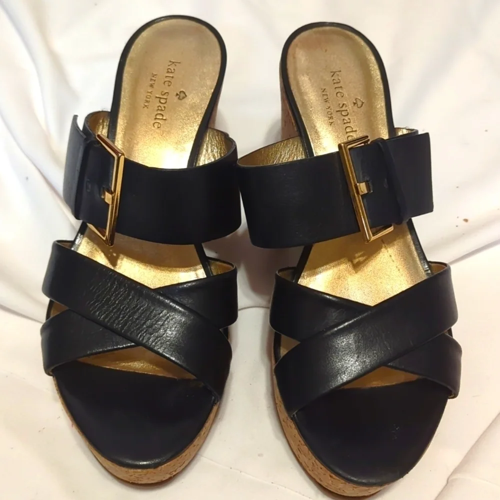 Kate Spade Wedge Black Size 7.5